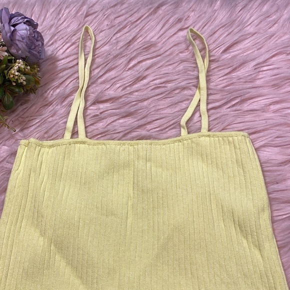 Zara Ribbed Stretch Neon Midi Dress - Picture 7 of 9